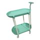 thumbnail image 1 of Carrito de servicio Sofá Mesa auxiliar Mango ergonómico Regalos versátiles Decoración Doble abierto Verde, 1 of 9