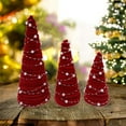 thumbnail image 4 of Byujiro Mini Christmas Tree for Tabletop Christmas Velvet Ornaments 3 Piece Set Christmas Tree Tray Table Shelf Ornaments Scene Decoration Decorations Portable Holiday Tree Christmas Decorations, 4 of 6