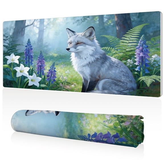 LIVEKEY Mouse Pad Ultra Large 80x40x0.3cm Full Desk Coverage Cute Duck with Question Marks Art Design Non Slip Sewn Edges