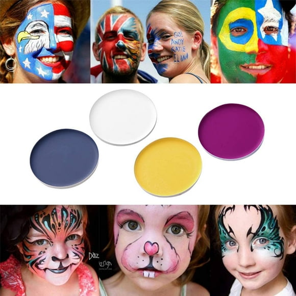 2 Pack Safe Halloween Face Paints Kids Adults Face Painting Colors Facepaint Makeup Pallete Water Based Body Paints for Professional Halloween Party Cosplay Birthday Party Face Painting Supplies