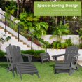 thumbnail image 4 of Reposapiés para exterior GREENVINES Adirondack, otomana de HDPE gris, 4 of 6