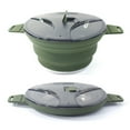 thumbnail image 4 of Yucurem Foldable Portable Camping Cooker Pot Silicone Outdoor Kettle Pot Camping Kitchen Utensils (Army Green), 4 of 10