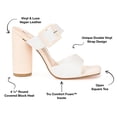 thumbnail image 5 of Journee Womens Luca Open Square Toe Block Heel Sandals, 5 of 6