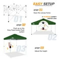 thumbnail image 5 of EAGLE PEAK 6.6 x 6.6 ft Pop Up Canopy Tent Instant Outdoor Canopy Easy Set-up Straight Leg Folding Shelter with Wheeled Bag, 5 of 9