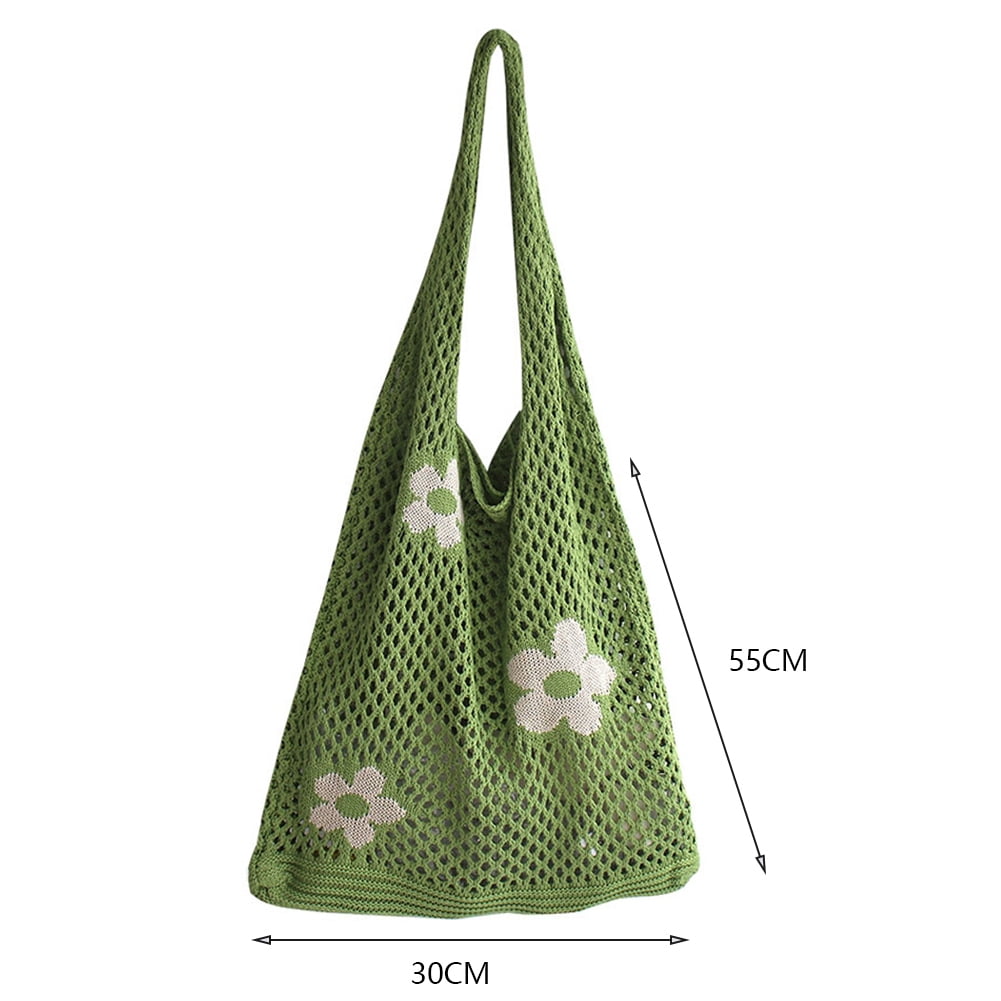 Women's Shoulder Handbags Y2K Fairy Grunge Crochet Tote Bag Aesthetic Hippie Crossbody Bag Alt Purse Accessories