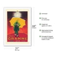 thumbnail image 2 of Gramme Lamps (Lampes) - Vintage French Advertising Poster by Jean d'Ylen c.1924 - Fine Art Rolled Canvas Print 27in x 40in, 2 of 4