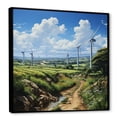 thumbnail image 2 of Designart "Analytic Drawing Depicting Wind Turbines" Wind Turbines Floater Framed Canvas Prints, 2 of 5