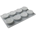 thumbnail image 2 of 8-Cavity Silicone Baking Mold - Non-Stick Cake Pan for Muffins Cupcakes Soap - Flexible Baking Tray - Orange, 2 of 7