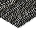 thumbnail image 5 of 8' X 10' Taupe Charcoal And Gray Striped Washable Indoor Outdoor Area Rug, 5 of 5