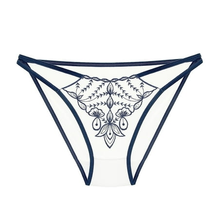 GHSOHS Womens Underwear Panty Womens Underware Black Lace Underwear Womens Seamless Hipster Underwear No Show Panties Briefs Soft Stretch Bikini Panties Cotton Crotch Underpants Blue Briefs Per