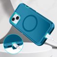 thumbnail image 5 of I-HONVA For iPhone 14/15 Plus Case Compatible with MagSafe,3-Layer Military Grade Drop Protection Anti-Slip Bumper Rugged Shockproof Dustproof Protection 6.7 inch Phone Case,Turquoise, 5 of 7