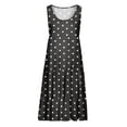 thumbnail image 5 of SMihono Robe d'Été Grande Taille pour Femmes 2023 Décontractée Aguichant Mode Été Imprimée Sans Manches Débardeur Longueur Genou Robes, 5 of 5