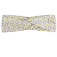 thumbnail image 1 of Grey and Yellow Headband, Tile Inspired Squares Rounds in Triangles Image, Elastic and Soft Women's Bandana for Sports and Everyday Use, Grey Red Coconut, by Ambesonne, 1 of 3