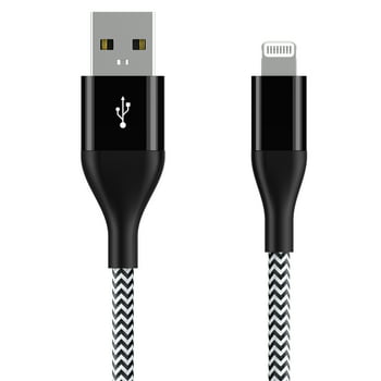 Auto Drive Lightning to USB A Durable Braided Data Sync and Charging Cable Cord 3 feet, Compatible with iPhone 12/11/SE/8/7/6, Made by Luxshare