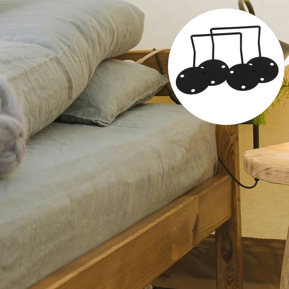 LEORX 2Pcs Black Metal Mattress Holder with Antislip Feature for Adjustable Bed and Sofa Cushion Stability