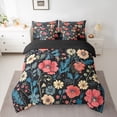 thumbnail image 2 of Manfei Retro Rustic Flower 7-Piece Twin Bedding Sets,Natural Plant Bedding Comforter Set,Pink Beige Floral Sheet Sets For Girls Kids,Super Cozy Room Decor Reversible, 2 of 8