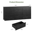 thumbnail image 2 of Garvee 9 Drawer Dresser for Bedroom, Wide Wood Chest of Drawers Handle Free, Large Modern Dresser Storage Cabinet for Living Room, Hallway Entryway and Home Office, Black, 2 of 8
