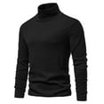 thumbnail image 2 of Turtlenecks for Mens Long Sleeve Slim Fit Casual High Collar Pullover Sweater Tops Stretchy Winter Plain Sweatshirt (Medium, Black), 2 of 6