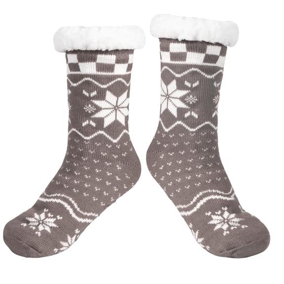 Kiddokids Women's Fuzzy Slipper Socks with Grippers, Warm Cozy Soft Fleece