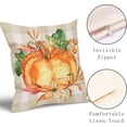 thumbnail image 2 of Fall Throw Pillow Covers 20x20 Inch Watercolor Pumpkins Thanksgiving Harvest Buffalo Plaid Checked Leaves Decorative Pillow Cases Farmhouse Autumn Pillow Covers Set of 2 For Home, 2 of 6