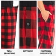thumbnail image 6 of #followme Polar Fleece Pajama Pants for Men Sleepwear PJs (Buffalo Plaid Enlarged White Black, 3X-Large), 6 of 8