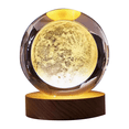 thumbnail image 2 of Valentines Day Gift Galaxy Crystal Ball Lamp 3D Planet Moon USB LED Night Light,B, 2 of 4