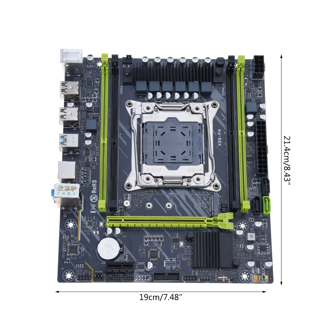 Tizuqe X99-P4 Computer Motherboards LGA2011 4xDDR4 2xUSB3.0 6xUSB2.0 PCIE M.2 Gaming Motherboards LGA2011-3 E5 DDR4 Memory Slot