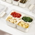 thumbnail image 4 of Food Grade Bento Box,Four Compartment Storage Box,Refrigerator Storage Container,Sealed Food Storage,Portable Kitchen Box,Vegetable Fruit Storage,Kitchen Organizer Box,Meal Prep Storage, 4 of 6