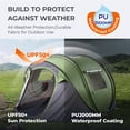 thumbnail image 4 of Ktaxon 4-Person Automatic Family Dome Camping Tent Easy Setup with Carrying Bag, Green, 4 of 9