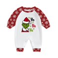 thumbnail image 2 of Conjuntos de pijamas navideños familiares a juego Grinch 2024, pijama de Grinch con parte superior y pantalones de pijama a cuadros, pijama de Grinch para niños y adultos para la familia, 18 Meses, 2 of 4