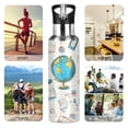 thumbnail image 7 of Yayeee 20oz Insulated Water Bottle Double Wall Stainless Steel with Flip Straw Lid, Colorful School, 7 of 7