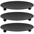 thumbnail image 1 of 3Pcs Iron Candle Plate Simple Candlestick Candle Storage Tray Party Supplies, 1 of 9