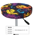 thumbnail image 4 of Round Bar Stool Seat Covers, Playful Ghosts Night Sky Elastic Round Chair Cover Stool Seat Slipcover Bar Stool Cushions Round Pad for 12-14 inch, 4 of 7