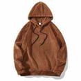 thumbnail image 5 of Kakii Men's Hoodie and Shorts Set, Matching Long Sleeve Pullover Hoodie & Elastic Waist Shorts, Casual Two-Piece Loungewear, 5 of 9