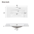 thumbnail image 7 of 36'' Bathroom Vanity, Bathroom Vanity with Sink, Bathroom Sink Vanity Cabinet with 2 Doors and 5 Drawers, Modern Bathroom Storage Cabinet Large Storage, Blue, 7 of 7