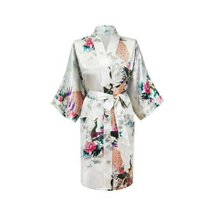

KIMONO - Silk/Satin Robe - Pretty FLORAL