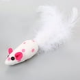 thumbnail image 4 of 2PCS Cat Toy Mice Cute Dot Feather Mouse Toy Cat Chew Toy Cat Interactive Toy, 4 of 10
