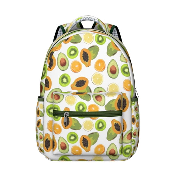 Avocado Backpack – Stylish & Lightweight for Books, Laptop, Essentials, Trendy Design, Durable Material, Ideal Gift for Her or Him