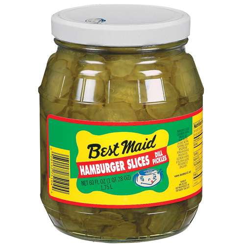 Best Maid Dill Hamburger Slices Pickles, 60 Oz