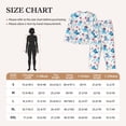 thumbnail image 4 of Fotbe Cute Shark Conjunto de Pijama de Manga Larga para Mujer con Estampado, Ropa de Dormir de 2 Piezas, Conjunto de Casa Suave y Cómodo con Bolsillos-Medium, 4 of 7