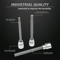 thumbnail image 4 of Extra Long Hex Bit Socket Set 7 Piece H3-H10 -V 3/8Inch Drive 110mm Length, 4 of 6