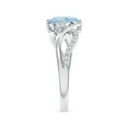 thumbnail image 3 of Angara Natural 0.8 Ct. Aquamarine with Diamond Classic Ring in 14K White Gold for Women (Ring Size: 8), 3 of 9