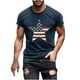 thumbnail image 2 of Tops para hombre, blusas y camisas de cuello redondo y manga corta para hombre, camiseta de cuello redondo y manga corta con estampado de la bandera del Día de la Independencia de Estados Unidos para, 2 of 5