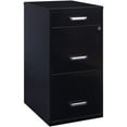 thumbnail image 1 of Space Solutions 3 Drawer Metal File Cabinet with Pencil Drawer Black, 1 of 13