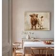 thumbnail image 6 of Fluffy Highland Calf Pair Canvas Wall Art, Rustic Farmhouse Animal Decor, Soft Brown & White Calf Artwork For Bedroom, Nursery, Living Room, Ready To Hang, 6 of 6