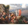 thumbnail image 2 of Christoffer Wilhelm Eckersberg 18x14 Black Ornate Wood Framed Double Matted Museum Art Print Titled - Moses Lets the Red Sea Turn Back and Pharaoh's Army is Flooded (1815), 2 of 5
