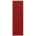 thumbnail image 5 of Ekena Millwork 15"W x 71"H True Fit PVC Horizontal Slat Framed Modern Style Fixed Mount Shutters, Fire Red (Per Pair - Hardware Not Included), 5 of 9