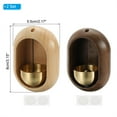 thumbnail image 2 of 2 Set Shopkeepers Bell, Wood Door Chime Hanging Door Bell Self-adhesive Hanging Jingle Bells for Door Opening Business When Entering Refrigerator Car, Oval, 2 of 7