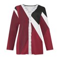 thumbnail image 5 of Dyegold Casual Long Sleeve Tops For Women Fashion Fall 2023 V Neck Lace Trim Sexy Blouses Floral Printed Shirts Loose Tshirt, 5 of 5