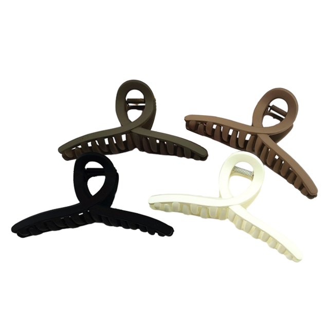 Pinzas para el pelo, grandes, antideslizantes, con mandíbula mate, mariposa, para cabello fino y grueso, para mujeres y niñas, paquete de 4